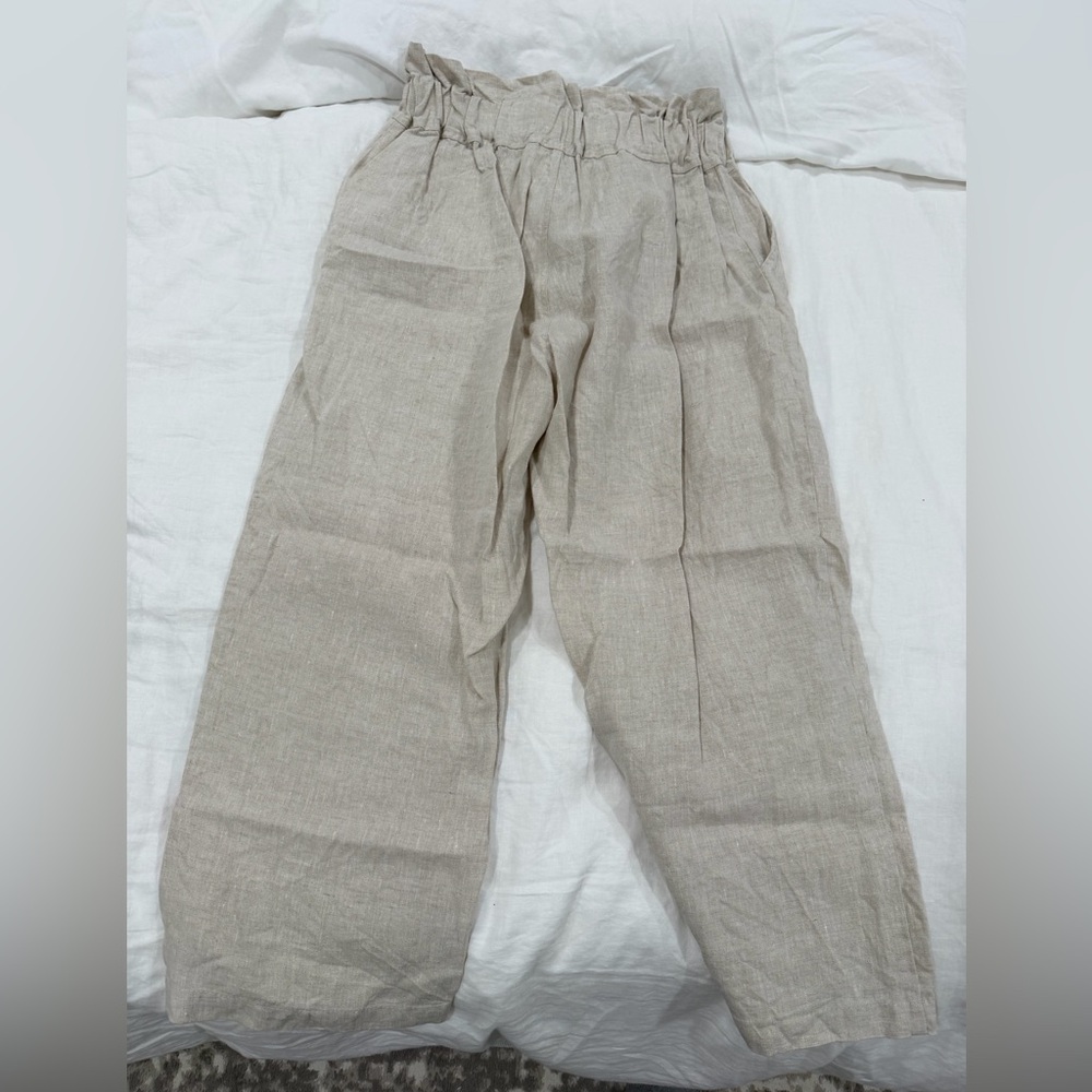 Posse Linen Ducky paper bag pant size S - Picture 2 of 4